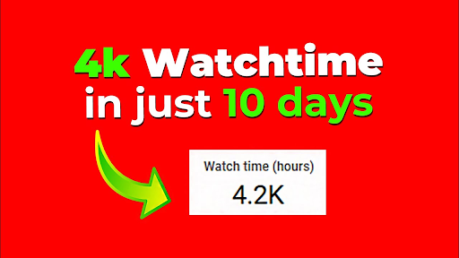 YOUTUBE 4000 HOURS WATCH TIME HACK
